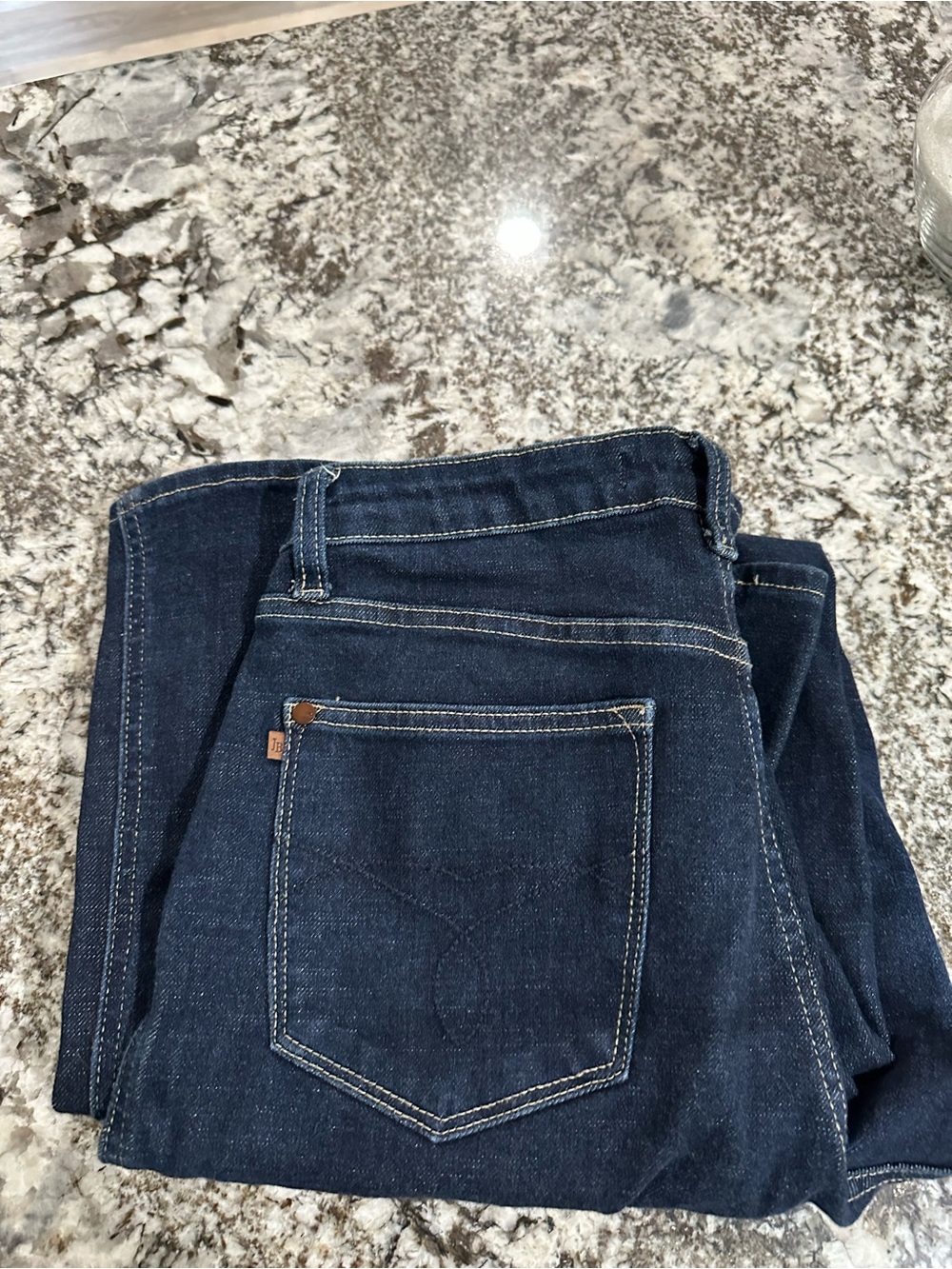 Judy Blue High Waist Tummy Control Retro Wide Leg Jeans Dark indigo Blue Sz 29 - Picture 7 of 12